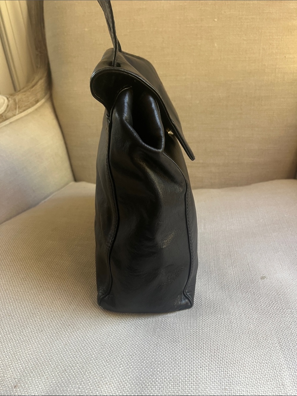 Jil Sander Black Leather Shoulder Bag Vintage - Picture 8 of 14